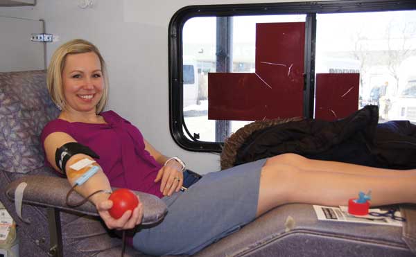 Employees, others turn out for first blood drive