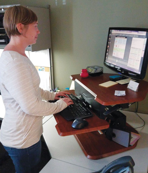Grant for wellness brings stand-up desks