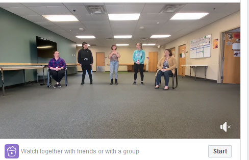 Fun ProAct staff activity for participants – theater warmup