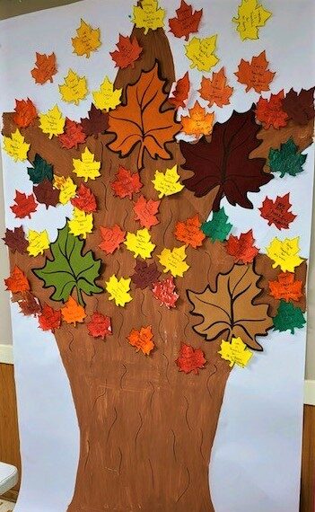Thankgiving tree created by participants in Red Wing.